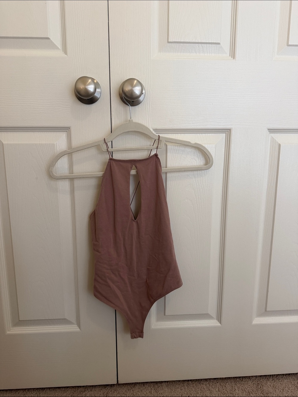 ASOS Mauve Halter Keyhole Bodysuit